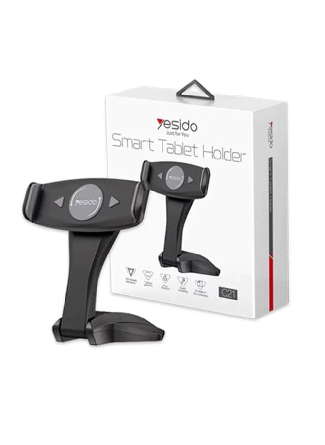Yesido C21 Smart Tablet Holder Sturdy Anti-Slip Foldable for Easy Handling 360° rotation Compatible with 6.5-12.9 Inches - Black  - Image 3