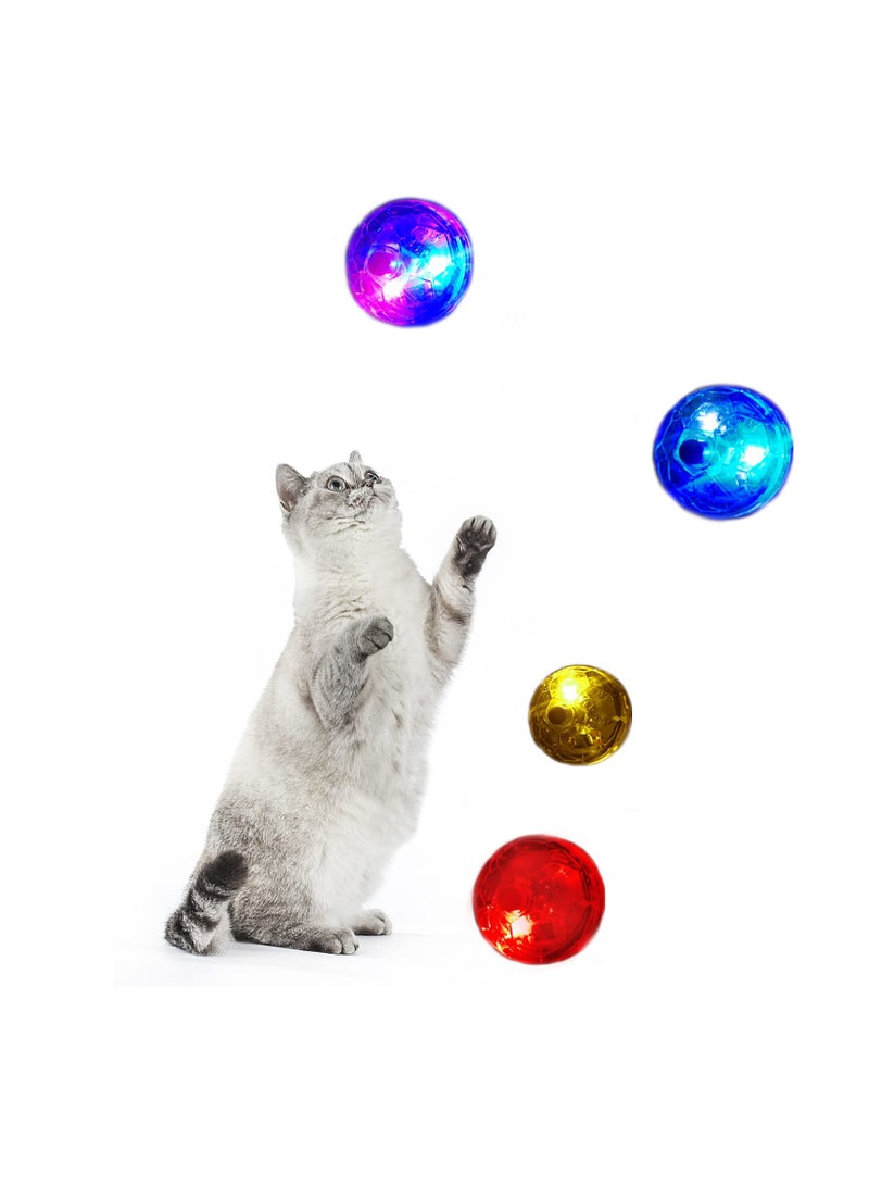 Excefore KASTWAVE LED Motion Activated Ghost Hunting Cat Ball Light Up Paranormal Investigate Cat Balls Interactive Fashion Lighted Glow Jumping Running Exercise Pet Ball Toys Pets Activity (4 Pieces) - Image 3