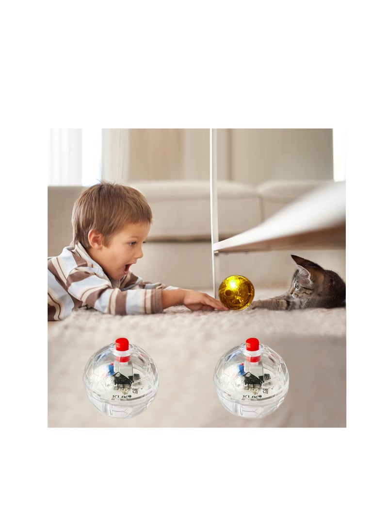 Excefore KASTWAVE LED Motion Activated Ghost Hunting Cat Ball Light Up Paranormal Investigate Cat Balls Interactive Fashion Lighted Glow Jumping Running Exercise Pet Ball Toys Pets Activity (4 Pieces) - Image 4