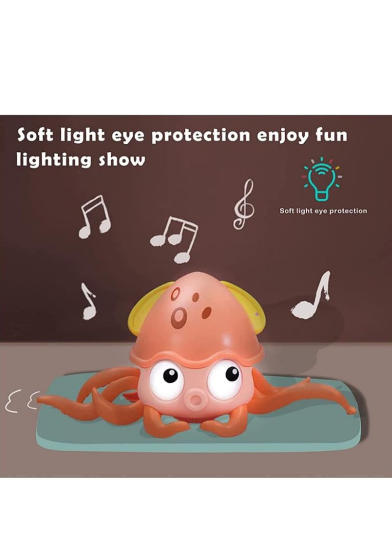 إعاقة لعبة الأخطبوط الموسيقية للأطفال الصغار، لعبة الأخطبوط الزاحف التفاعلية للأطفال الصغار مع الموسيقى، إضاءة LED وتجنب العوائق تلقائيًا، لعبة متحركة للأطفال الصغار والأولاد والبنات - Image 3