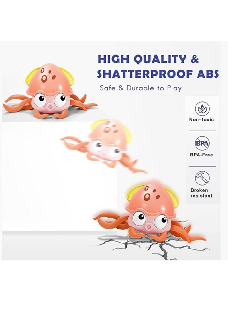 إعاقة لعبة الأخطبوط الموسيقية للأطفال الصغار، لعبة الأخطبوط الزاحف التفاعلية للأطفال الصغار مع الموسيقى، إضاءة LED وتجنب العوائق تلقائيًا، لعبة متحركة للأطفال الصغار والأولاد والبنات - Image 5