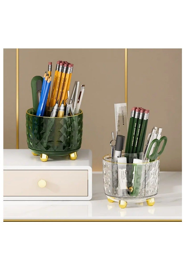 منظم مكتب ومستحضرات تجميل دوار 360 درجة مع 6 فتحات - Image 1