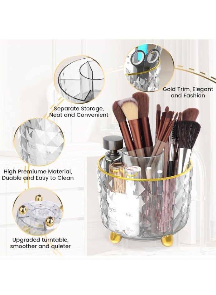 منظم مكتب ومستحضرات تجميل دوار 360 درجة مع 6 فتحات - Image 2