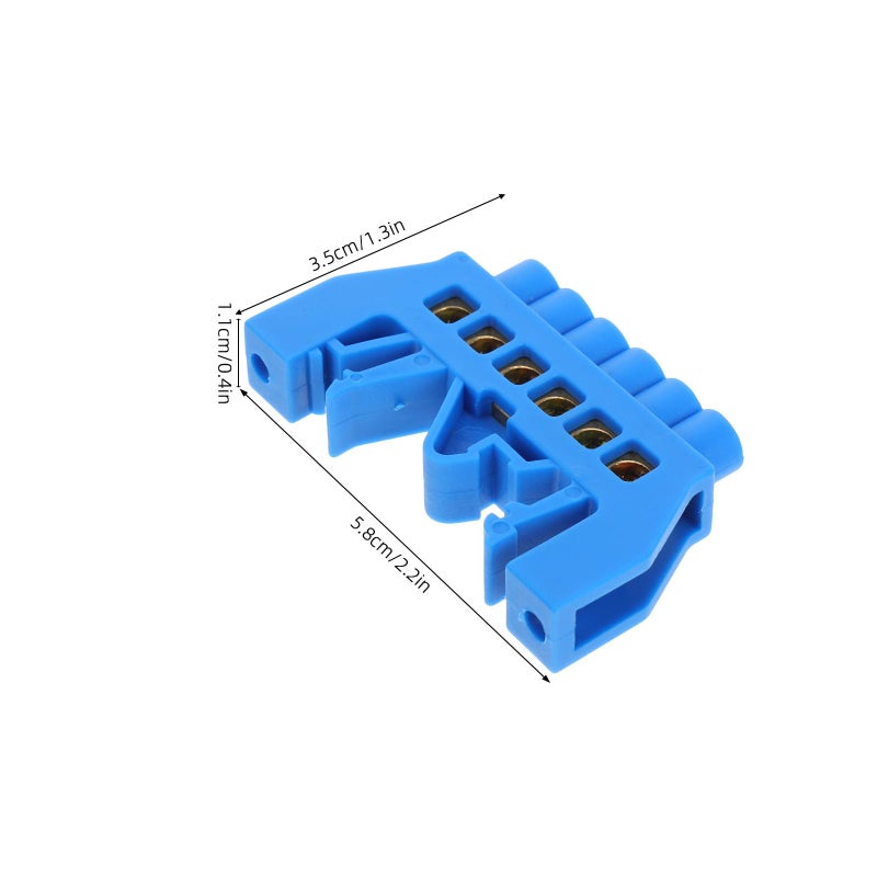 Brass 6 Position Grounding Bar Terminal Block for Din Rail Mount - Image 3