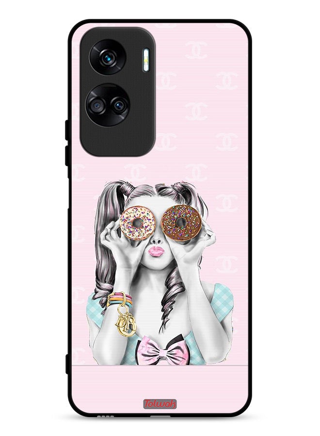 Tolwak Honor 90 Lite 5G Protective Case Cover Holding Two Donuts - Image 1