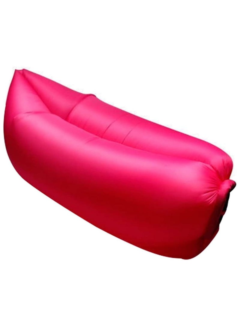 BJM Lazy Sofa,fast Inflatable Air Sleeping Bag,pink Color