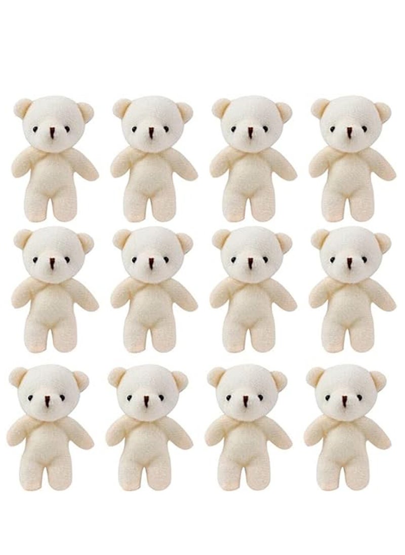 SYOSI Teddies Bears Pendant, Mini Plush Bear Toy Small Plush Doll Bears Stuffed Animal Toys for Keychain Craft DIY Accessory Birthday Gifts Party Favors Supplies 12Pcs  - Image 1