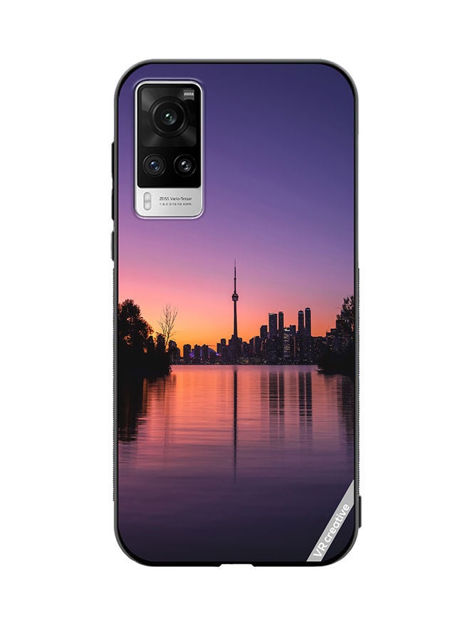 VR CREATIVE Protective Case Cover For Vivo X60 Pro City Sunrise Design Multicolour - Image 1