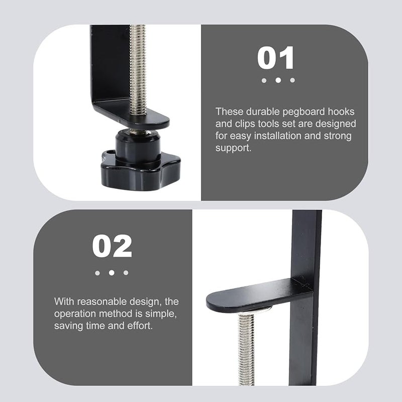 أقواس لوح الأظافر الثقيلة مقاومة للصدأ تنظيم الأدوات مرآب مطبخ ورشة عمل - Image 3