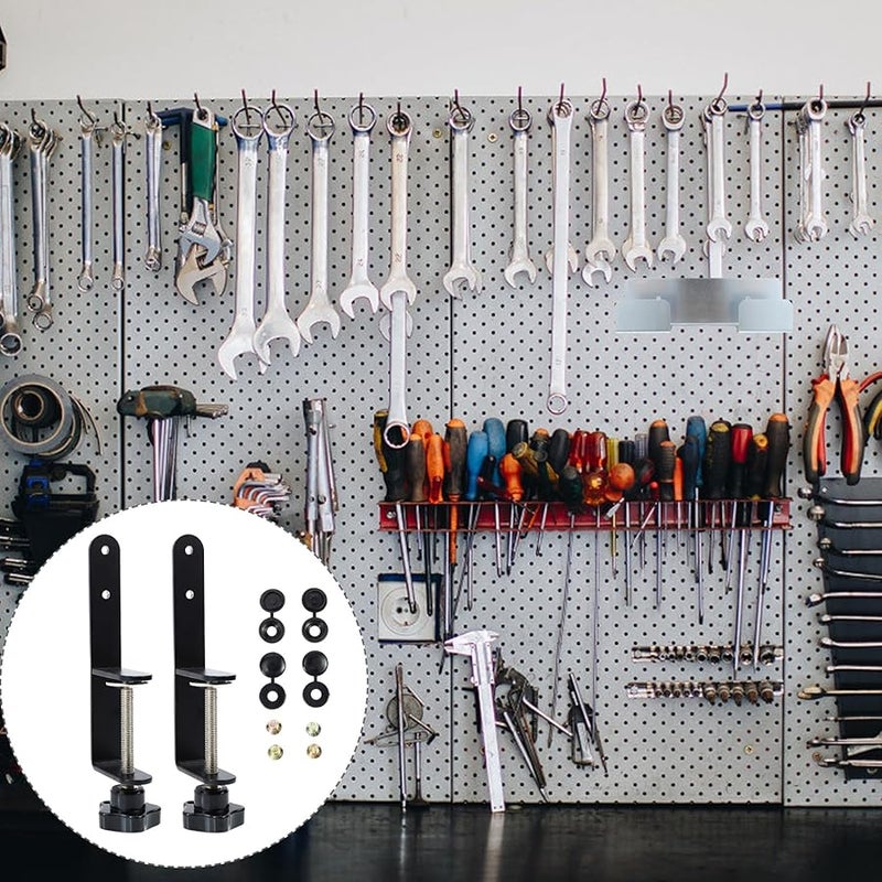 أقواس لوح الأظافر الثقيلة مقاومة للصدأ تنظيم الأدوات مرآب مطبخ ورشة عمل - Image 4