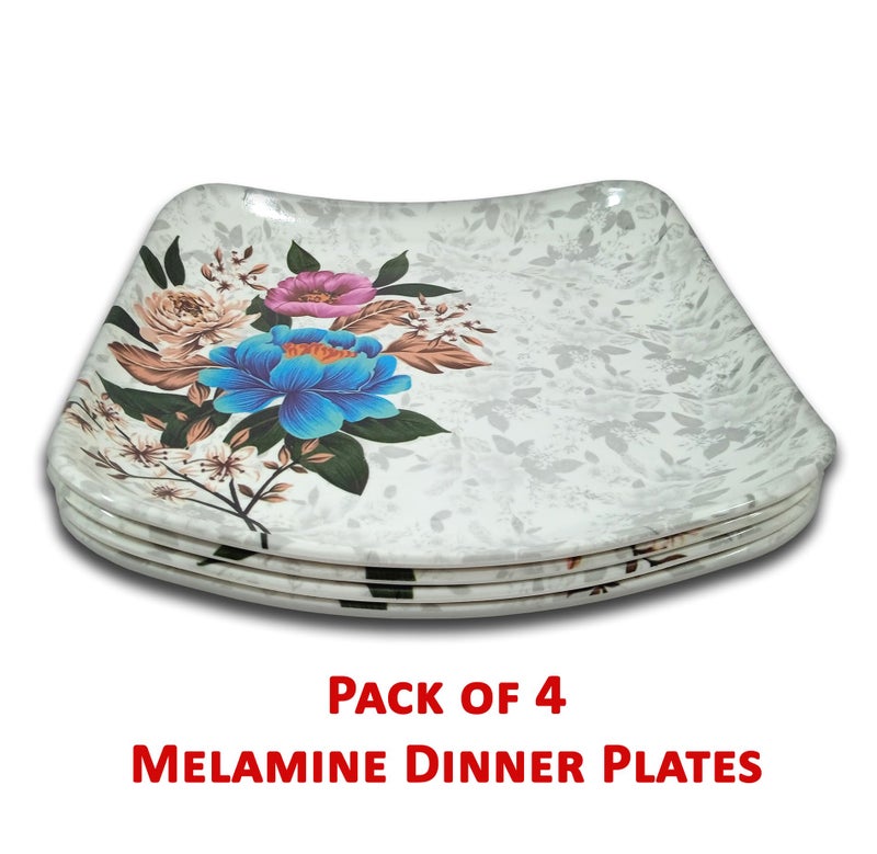 BHOJANWARE Upgrade Your Dinner Experience with (Size-10 Inch / 26 CM) Our Set of 4 Melamine Square Plates Perfect for Kitchen. - Image 3