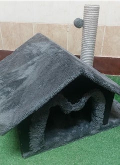 Pet House with Scratching Post (grey) - pzsku/Z3CA470F2A011D5CD6C66Z/45/_/1722533441/9316f6af-c159-4577-ad6c-6262a31f32c0