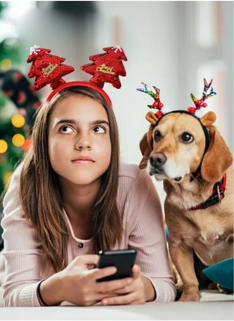 ZAFAA HOME Red Glitter Antler Headband – 22x17cm Christmas Costume Accessory for Holiday Parties, Festive Photoshoots, and Seasonal Celebrations  - Image 3