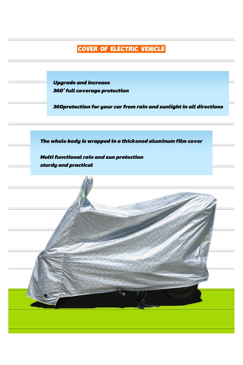 TNGames Thickened Bike Cover｜XXL Size Upgraded Version 300D Oxford Fabric Full Protection｜Waterproof/Dual Lock Anti-Theft｜Universal for Mountain Bikes, E-Bikes & Motorcycles - Image 3