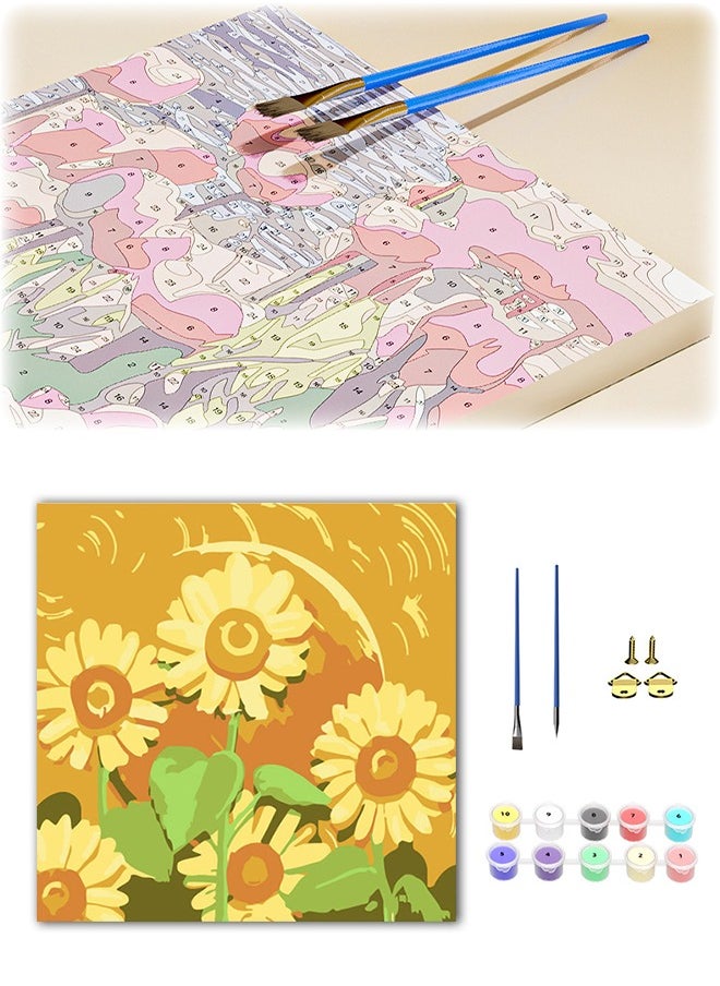 Generic DIY Painting by Numbers, Digital Painting Kit With Eco-Friendly Paints and Premium Canvas, No Artistic Skills Needed, Ideal for Family Activities, Home Decoration and Stress Relief  - Image 1