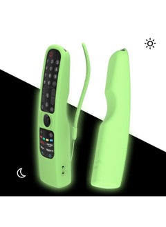 Sikai SIKAI Silicone Case Cover for LG AN-MR21GA Magic Remote, Shockproof Protective Cover for LG Smart TV Remote 2021, Standing Design, Skin-Friendly, Washable, Anti-Lost with Loop (Glow Green)  - Image 4