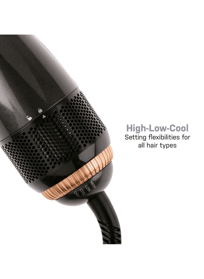 Joy Care 2-in-1 Ceramic Ionic Hair Dryer And Styler 2 In 1 with Multiple Heat Settings - Image 3