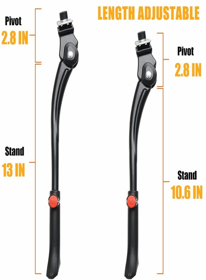 TOPCABIN Bike Kickstand Adjustable Aluminium Alloy Bicycle Kickstand Bike Side Kickstand Fit for 26" 28" 29” Mountain Bike/Road Bike/BMX/MTB (Center Stand (Black) for 26-27-28 inch bike) - Image 2