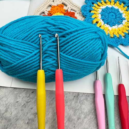 Mdoker 2PCS Small Size Crochet Hook Ergonomic Handle Crochet Hook Needles for Arthritic Hands,Thread Crochet Steel Lace Hooks Size 0.5mm - Image 5