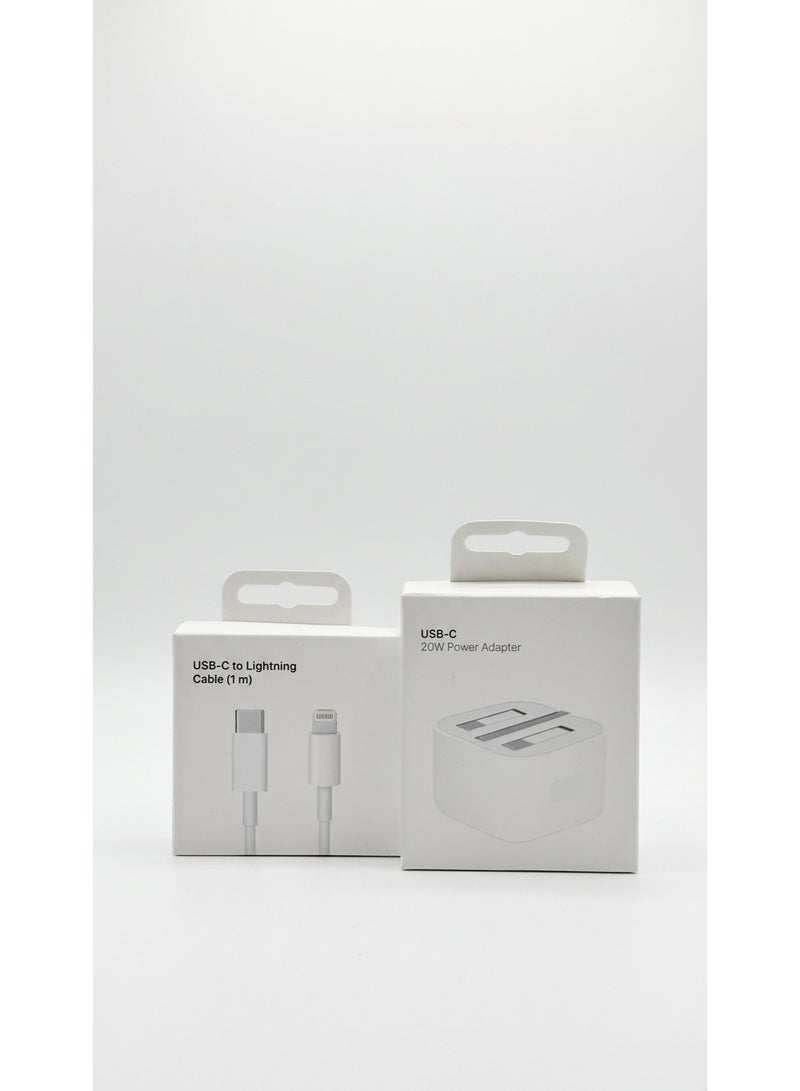 20W USB-C Power Adapter & USB-C to Lightning Cable (1m) Combo - Image 1