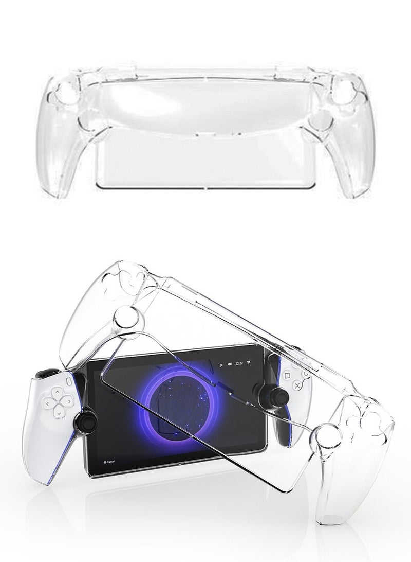 Crystal Clear Hard Protective Case for Playstation 5 Portal,Anti-Scratch Protective Cover with Ergonomic Grip for Playstation Portal Remote Player, Transparent - Image 1