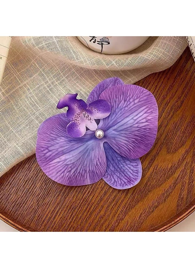 Generic 6-Piece Flamingo Flower Braided Hair Clips Set for Summer and Beach, for Women and Girls.  - Image 2