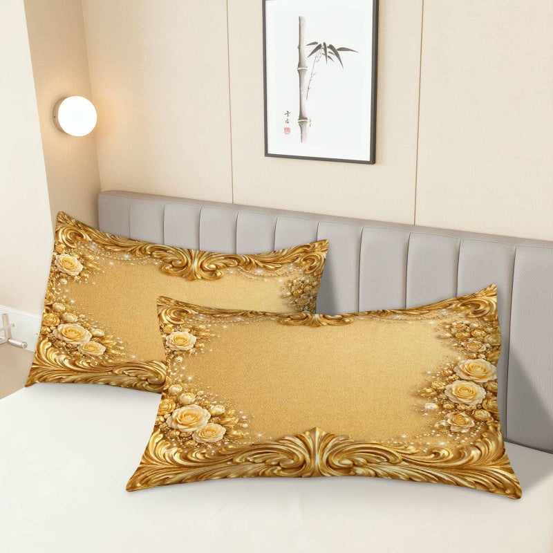Mixed Colors Standard 19.69x25.98 Inch Floral Printed Decorative Pillowcase for Bed Sofa Bedroom Home Styling - Image 1