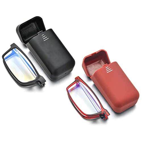 DBEFTLI Folding Reading Glasses - Foldable Portable Readers For Men Women With Case 2 Pairs 1.25 - Image 1