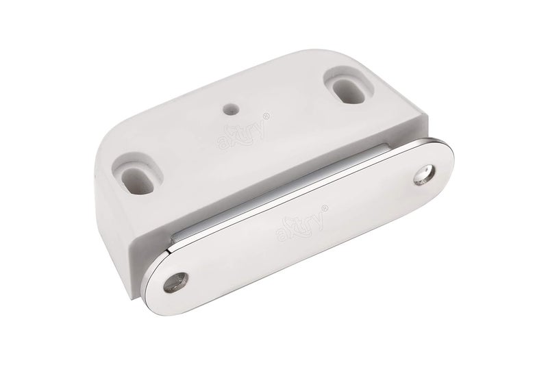 Axtry Axtry Pack of 2 White Magnetic Door StopperMagnetic Door Closer for Wooden Door Cabinet Cupboard Wardrobe Kitchen Drawer Size no 3 55x29x10 mm  - Image 2