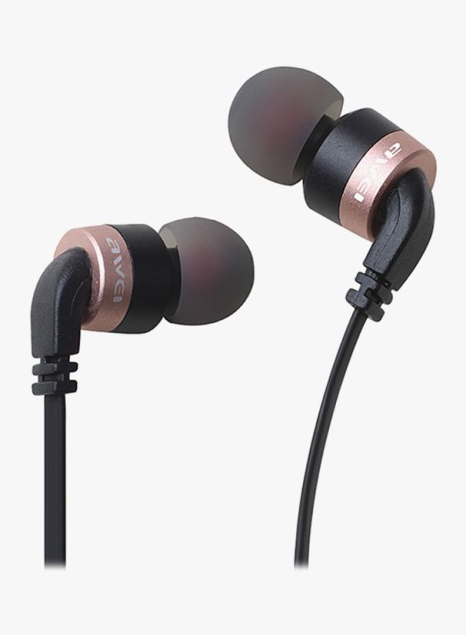 NIBEMINENT Wired In-Ear Earphones With Mic Rose Gold/Black - Image 3