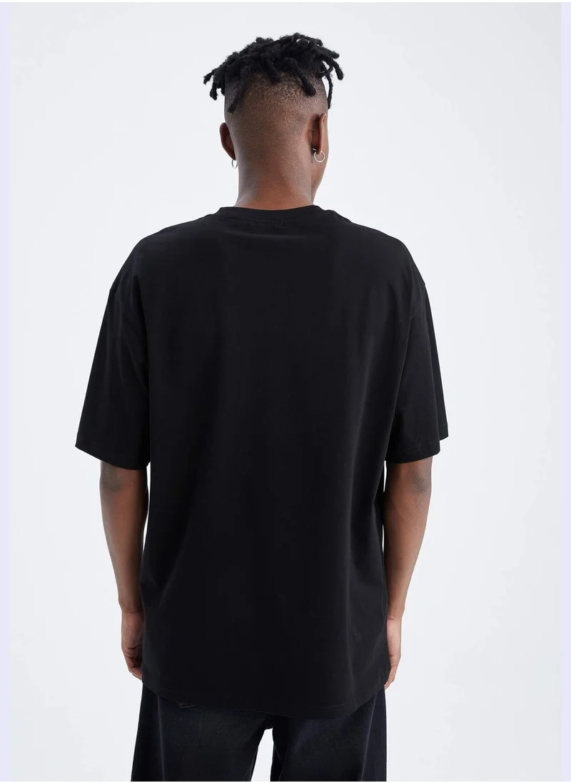 DeFacto Boxy Fit Short Sleeve Picture Print T-Shirt