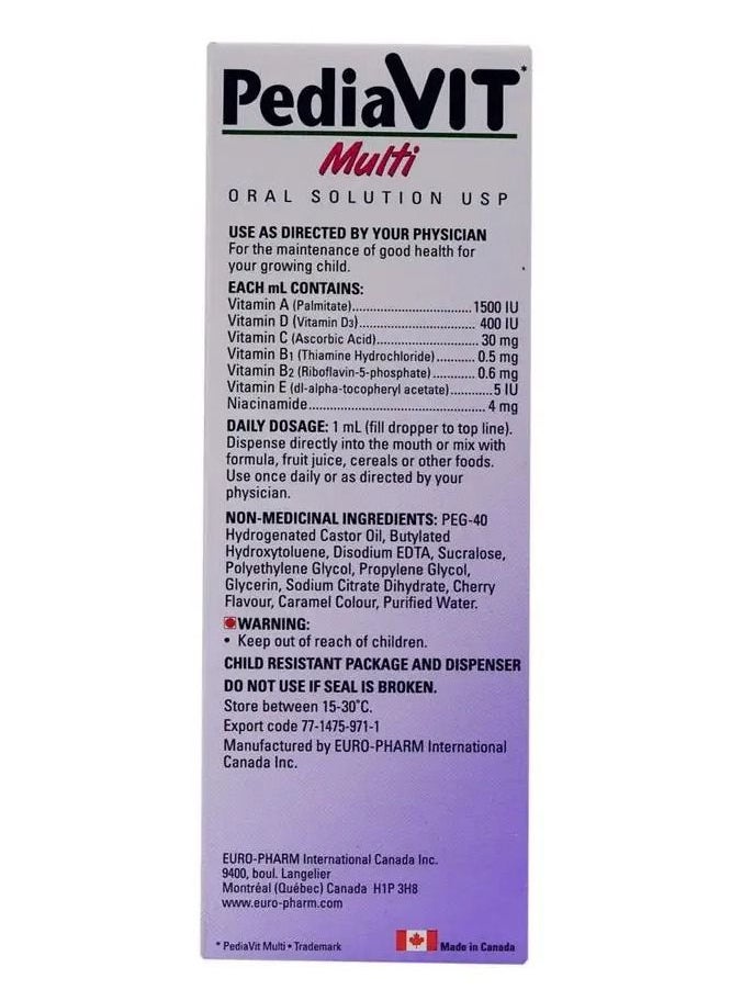 PediaVit Pediavit Multi Vitamin Oral Solution 50ml  - Image 3