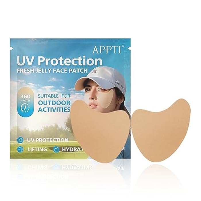 APPTI 5-أزواج من لاصقات الجولف، لاصقة وجه لحماية من الأشعة فوق البنفسجية، لاصقات جل للوجه للجولف، لاصقات واقية من الشمس للعناية بالبشرة، مناسبة للأنشطة الخارجية - Image 2