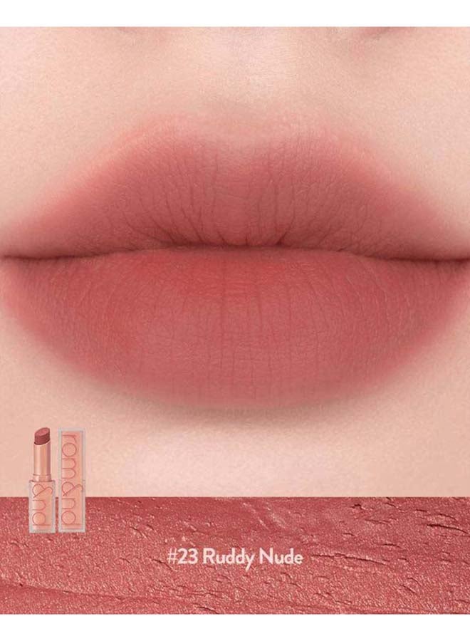 rom&nd Zero Matte Lipstick 23 Ruddy Nude - Image 4