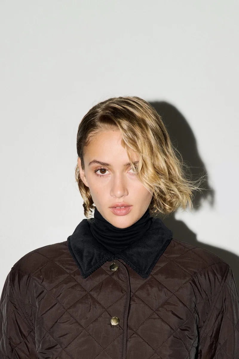 H&M  Quilted corduroy-collar jacket for Women | Best Price UAE