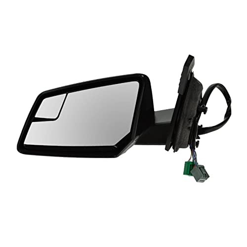 TRQ Left Mirror with Heat Power Folding with Spotter Mirror Drivers Side Compatible with 2009-2012 Chevrolet Traverse GM1320384 - Image 1