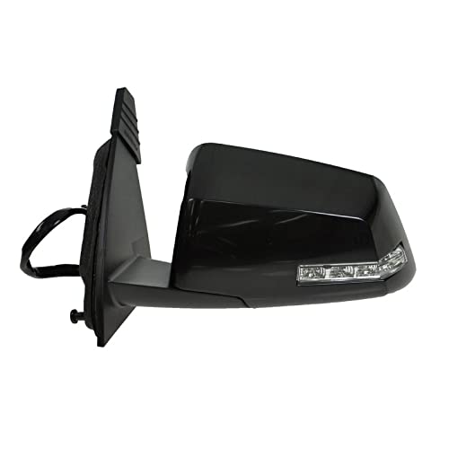 TRQ Left Mirror with Heat Power Folding with Spotter Mirror Drivers Side Compatible with 2009-2012 Chevrolet Traverse GM1320384 - Image 2