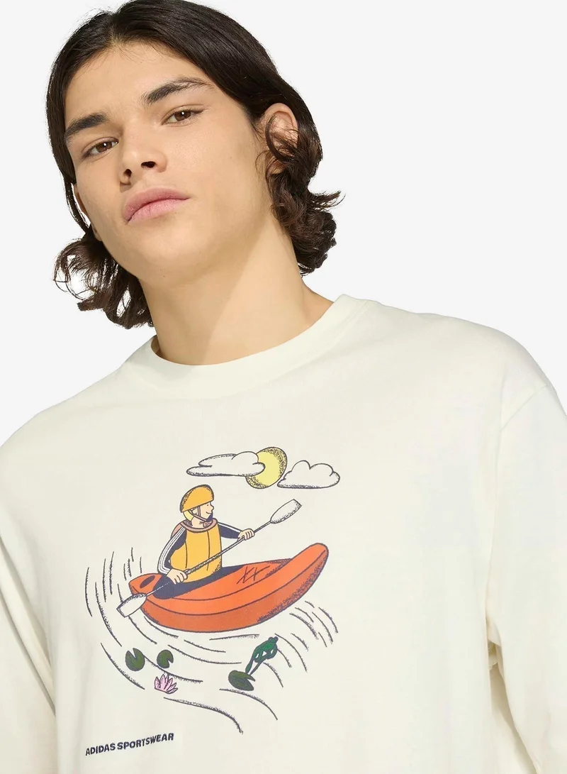 Adidas Doodle Kayaking Graphic T-Shirt