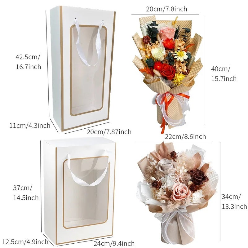 Bluejw Preserved Rose Flower Bouquet - Xmas Dried Flower Arrangement with Gift Box, Natural Dried Plants Home Decor - Image 5