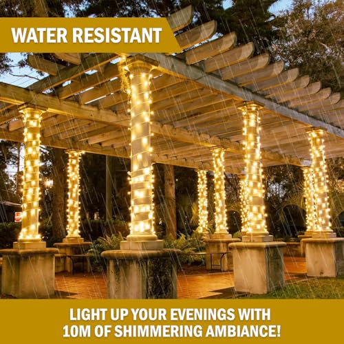 GIGAWATTS 38 LED 10.5M Copper Wire PowerPixel Fairy Lights | 360° Glow Decorative String Lights for Home, Diwali, Christmas, Weddings, Parties & Outdoor Décor (Pack of 1, Warm White) - Image 4
