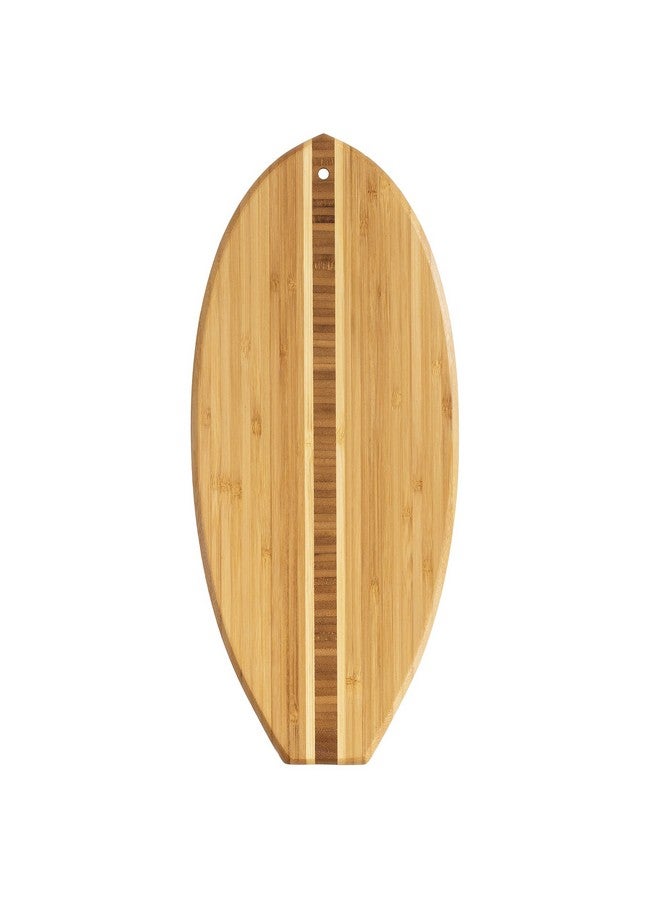 Totally Bamboo Totally Bamboo Lil' Surfer Surfboard Shaped Bamboo Serving and Cutting Board, 14-1/2" x 6  - Image 1
