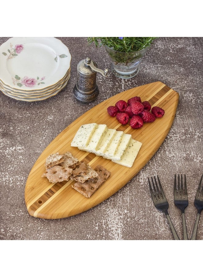 Totally Bamboo Totally Bamboo Lil' Surfer Surfboard Shaped Bamboo Serving and Cutting Board, 14-1/2" x 6  - Image 5