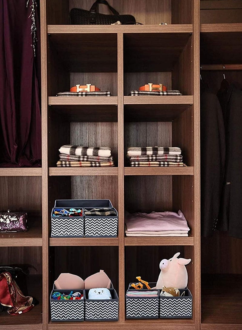 SYOSI Organizers And Storage Fabric Set of 8 Wardrobe Closet Organiser Dresser Drawer Dividers Foldable Box for Socks Underwear Bras Ties Toys - Image 4