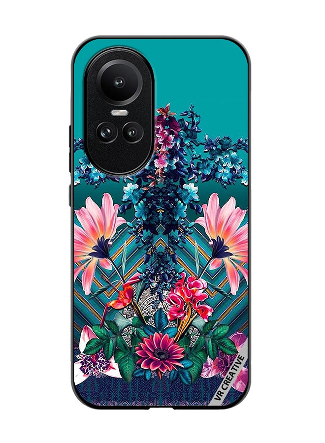 VR CREATIVE Protective Case Cover For Oppo Reno 10 Flower Design Multicolour - Image 1
