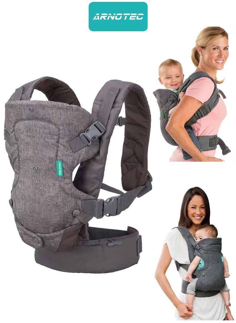 ARNOTEC 4 in 1 Multifunctional and Comfortable Baby Carrier with Secure Buckles and Adjustable Design, Suitable for New - borns to Free Your Hands  - Image 1