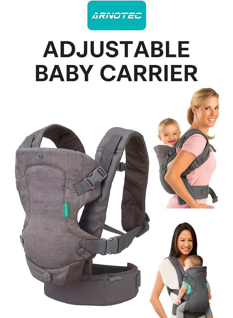 ARNOTEC 4 in 1 Multifunctional and Comfortable Baby Carrier with Secure Buckles and Adjustable Design, Suitable for New - borns to Free Your Hands - Image 1