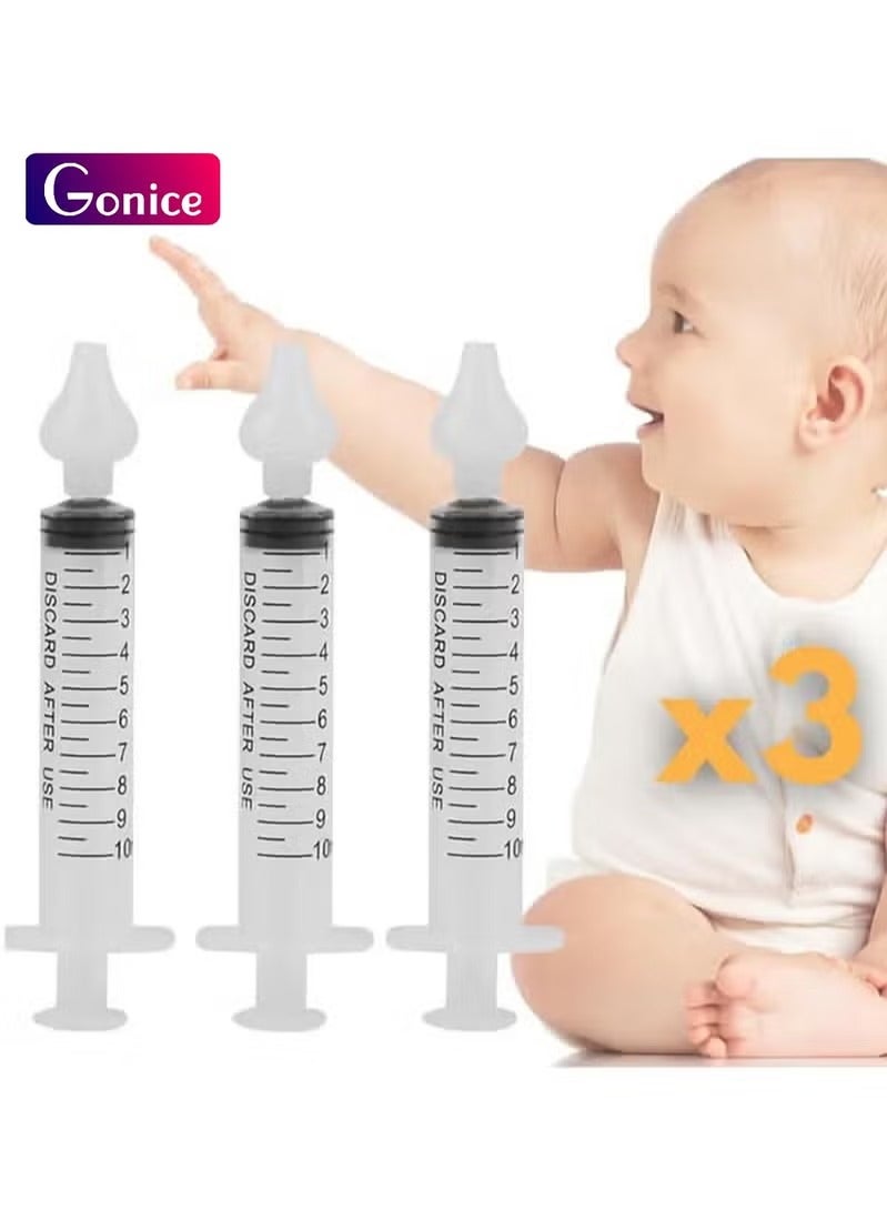 Gonice 3 Nasal Wash Syringe for Baby and Adults  Baby Nasal Wash Syringe Baby Nasal Aspirator for Baby - Image 1