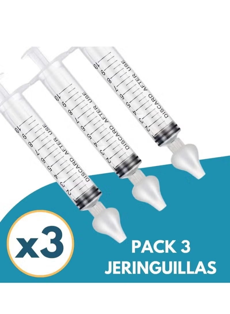 Gonice 3 Nasal Wash Syringe for Baby and Adults  Baby Nasal Wash Syringe Baby Nasal Aspirator for Baby - Image 2