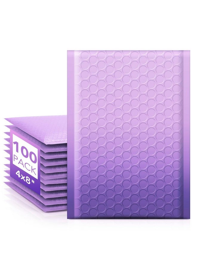 Fuxury Fuxury Opaque 4x8 Bubble Mailer 100 Pack,Gradient Purple Cute Design Bubble Envelopes,Strong Adhesion Pattern Padded Mailing Envelopes for Shipping Jewelry,Makeup #000 Thick Bubble Padded Mailer  - Image 1