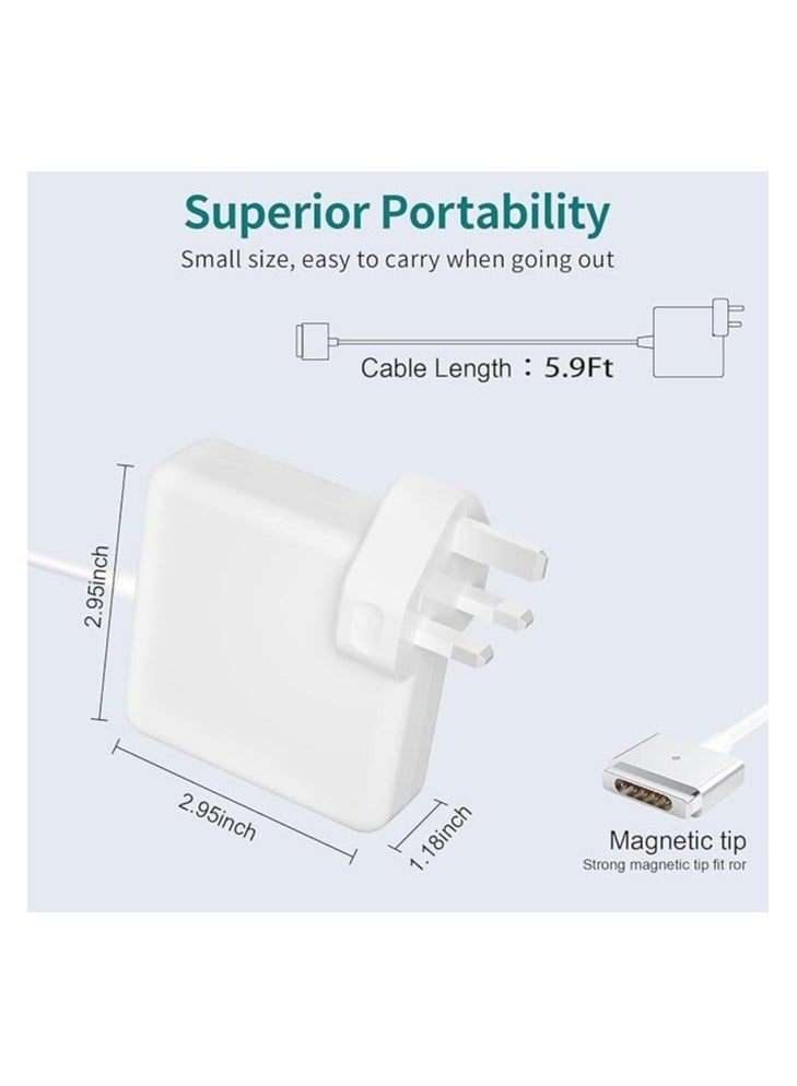 Terabyte 85W Replacement Charger 85W T-Tip power adapter compatible with MacBook Pro 13-inch, 15-inch, and 17-inch Mac Book Air models 11-inch and 13-inch. Released Models in 2012, 2013, 2014, and 2015.  - Image 1